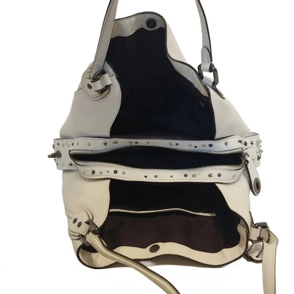 COACH Edie shoulder bag 31 polished pebble leather with star rivets 59468 - - Picture 8 of 8